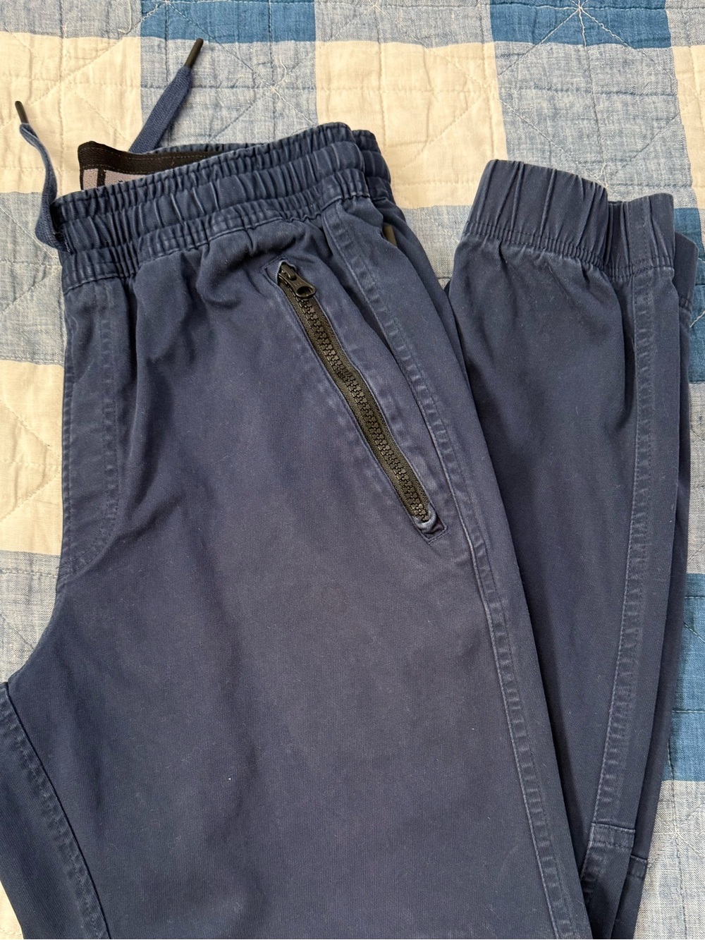 Under Armour Men's Navy Blue Zippered Jogger Pants